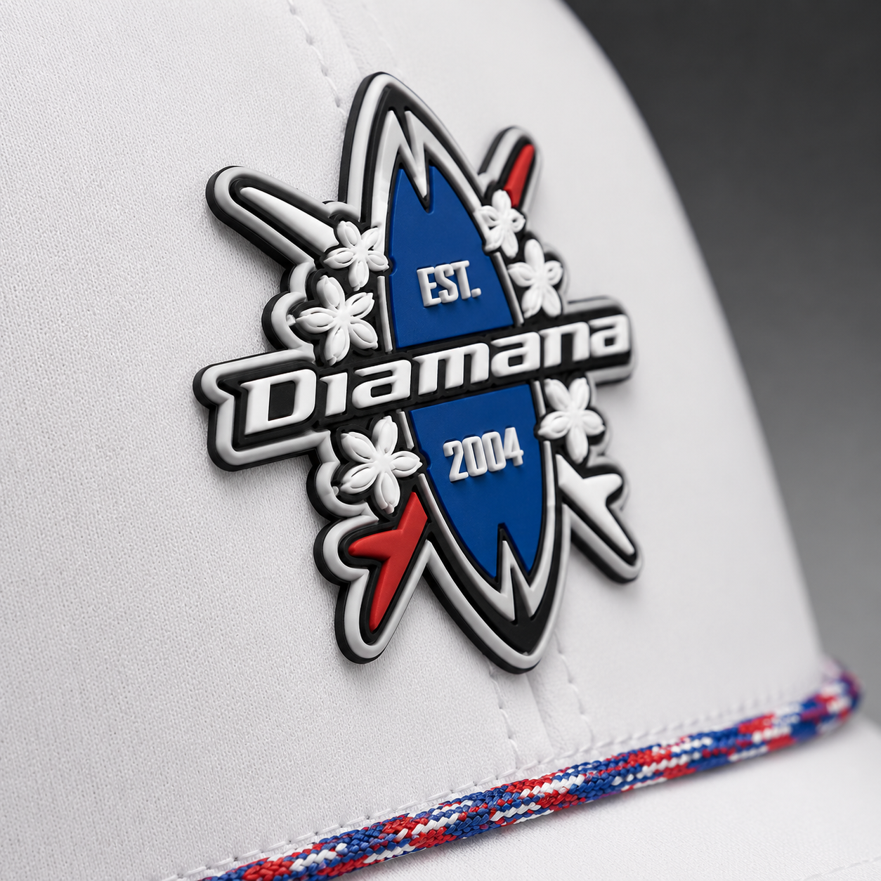Diamana™ Limited Edition Red + White + Blue 5-Panel Rope Hat