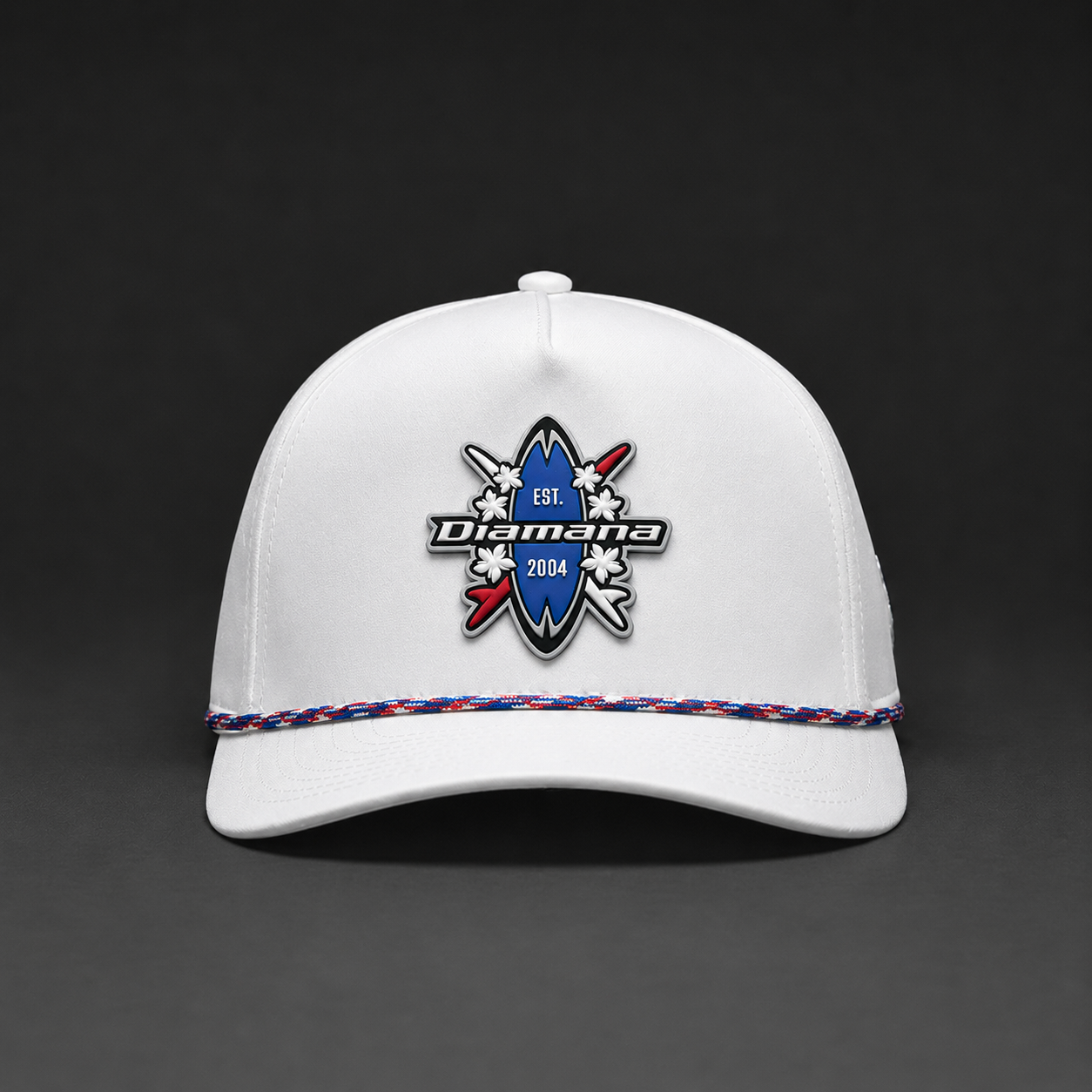 Diamana™ Limited Edition Red + White + Blue 5-Panel Rope Hat